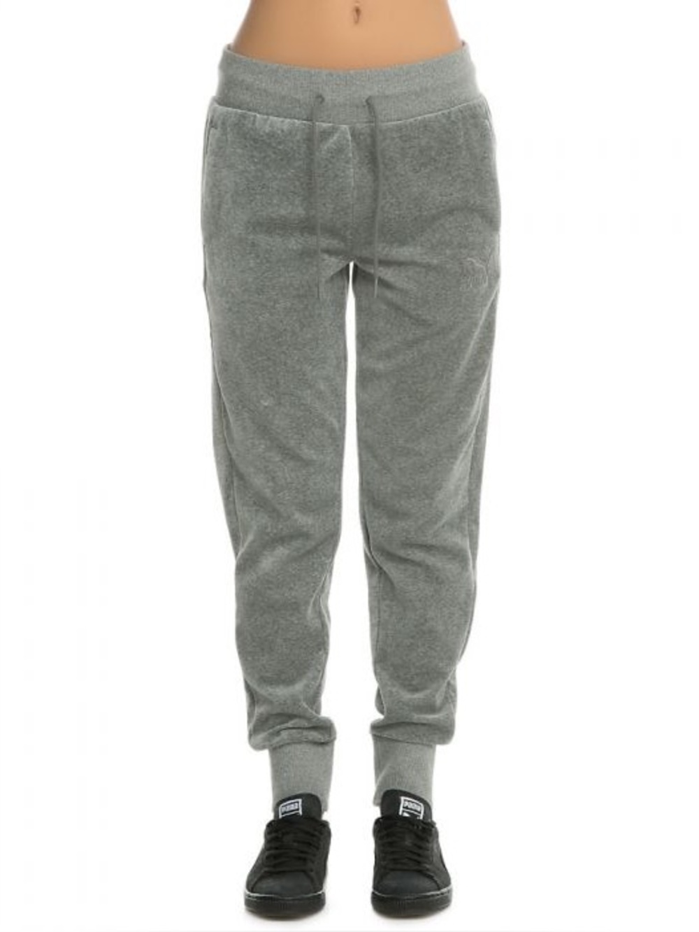 Puma Women's T7 Grey Velour Joggers/Pants, size XXL